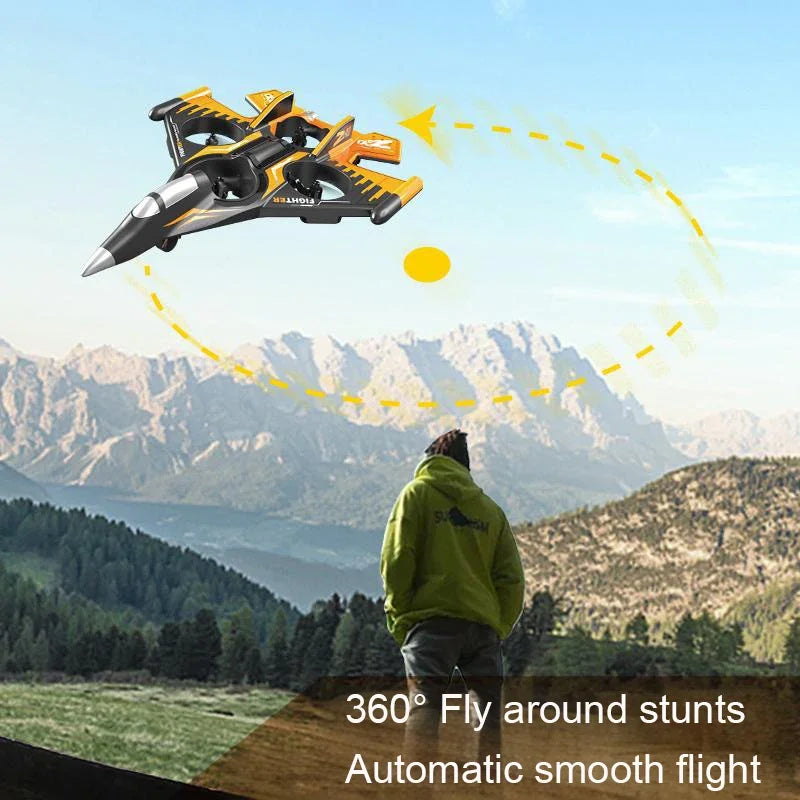 RC Foam Fighter™ – High-Speed Remote-Control Airplane | Durable EPP Foam Glider with 6-Axis Gyro & LED Lights