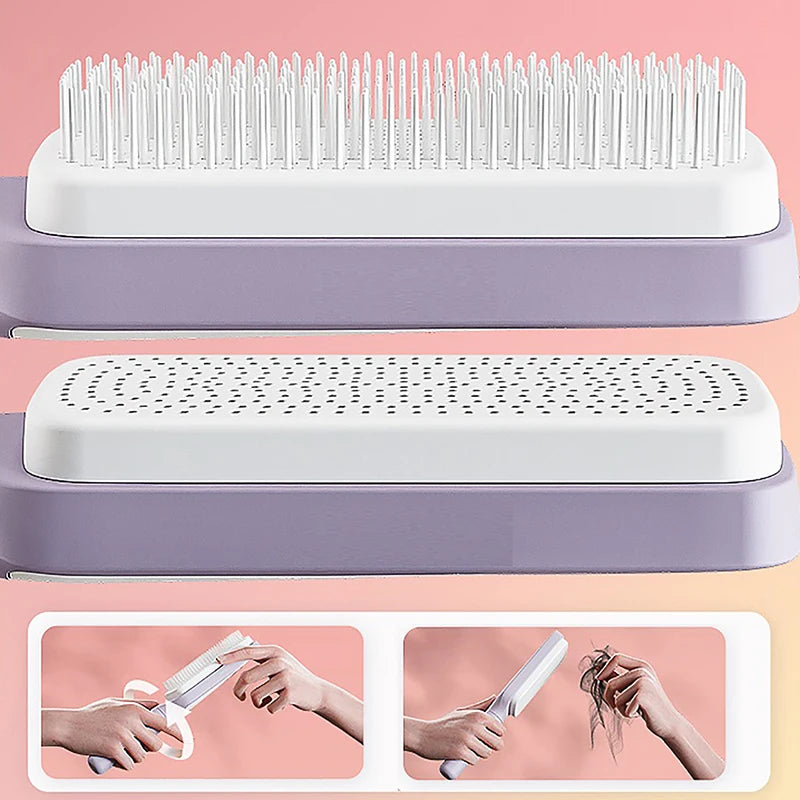 Brizzle Pro™ – 4-in-1 Self-Cleaning Hairbrush with Scalp Massage