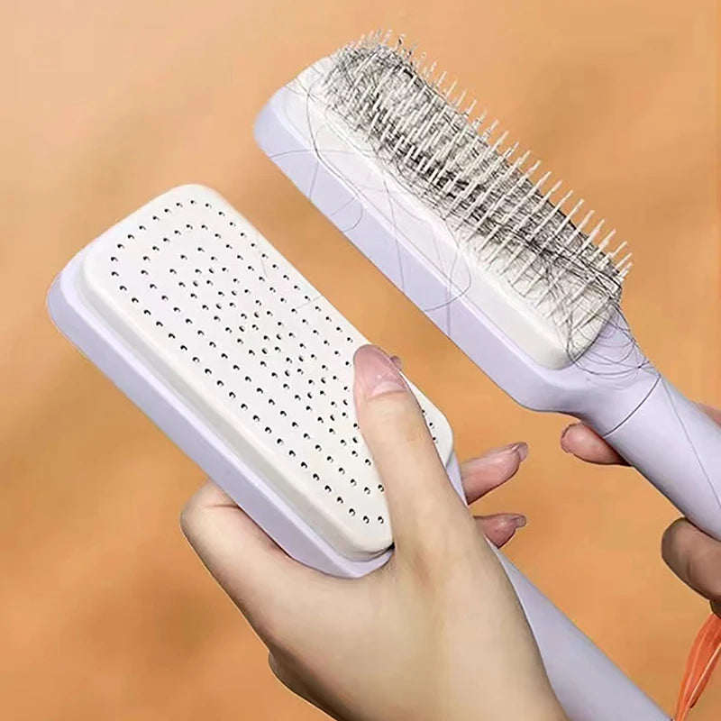 Brizzle Pro™ – 4-in-1 Self-Cleaning Hairbrush with Scalp Massage