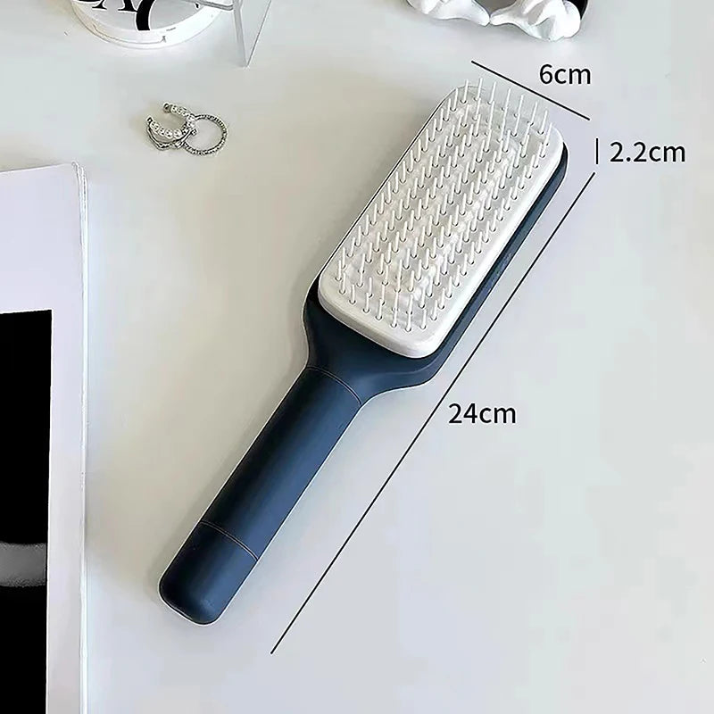 Brizzle Pro™ – 4-in-1 Self-Cleaning Hairbrush with Scalp Massage