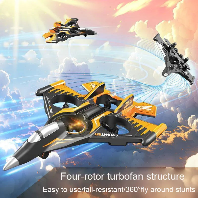 RC Foam Fighter™ – High-Speed Remote-Control Airplane | Durable EPP Foam Glider with 6-Axis Gyro & LED Lights