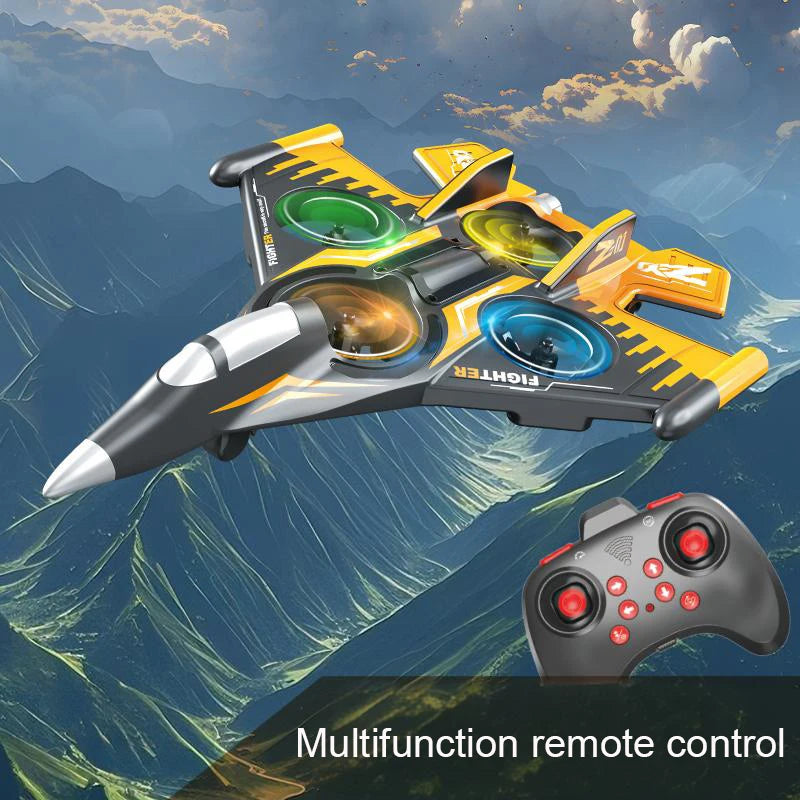 RC Foam Fighter™ – High-Speed Remote-Control Airplane | Durable EPP Foam Glider with 6-Axis Gyro & LED Lights