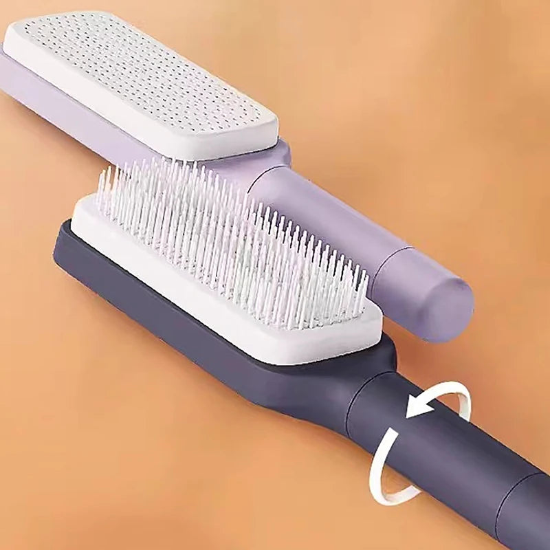 Brizzle Pro™ – 4-in-1 Self-Cleaning Hairbrush with Scalp Massage